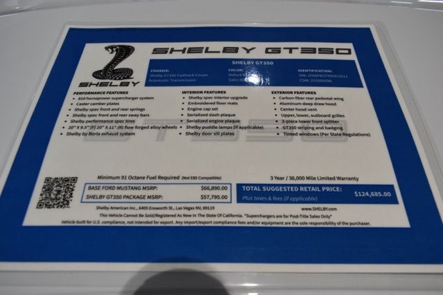 2025 Ford Mustang GT Premium Shelby GT350