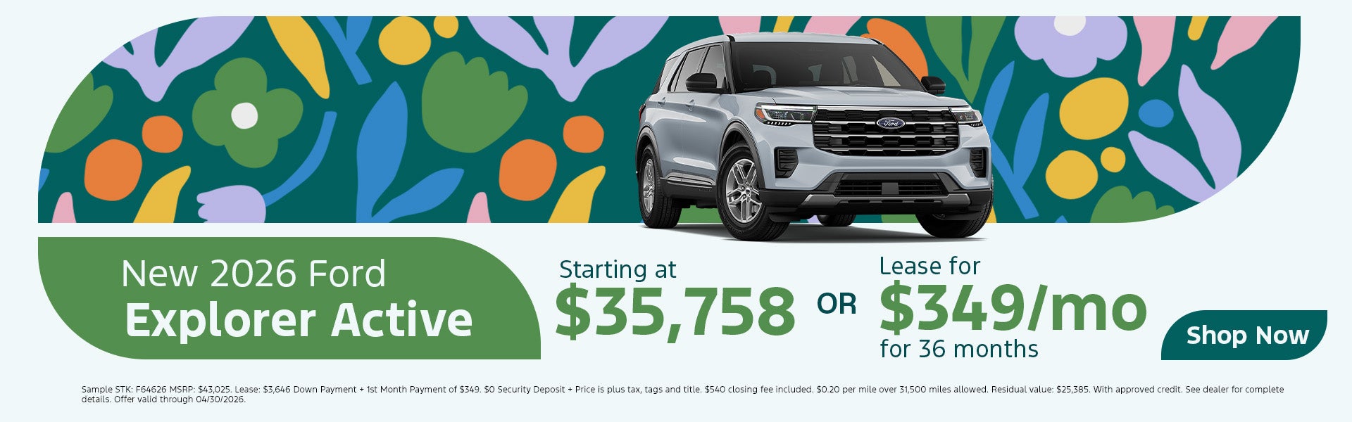 New 2026 Ford Explorer Active