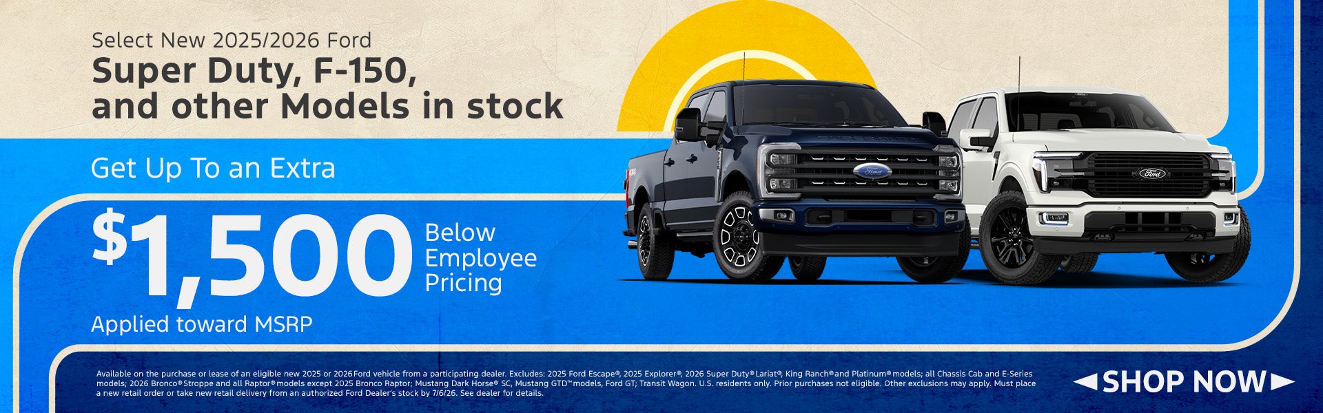 Get up to an Extra $1,500 Below Employee Pricing