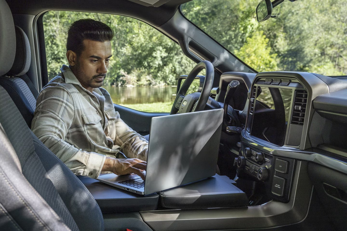 F-150 Center Console work surface in action